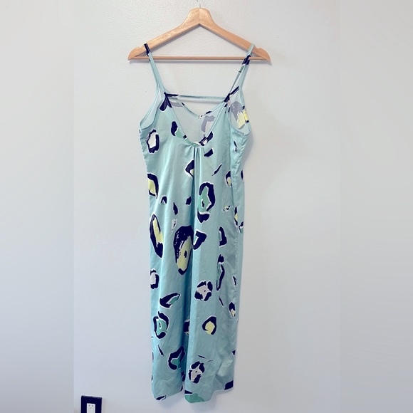 Green Animal Print Midi Slip Dress - Picture 3 of 3